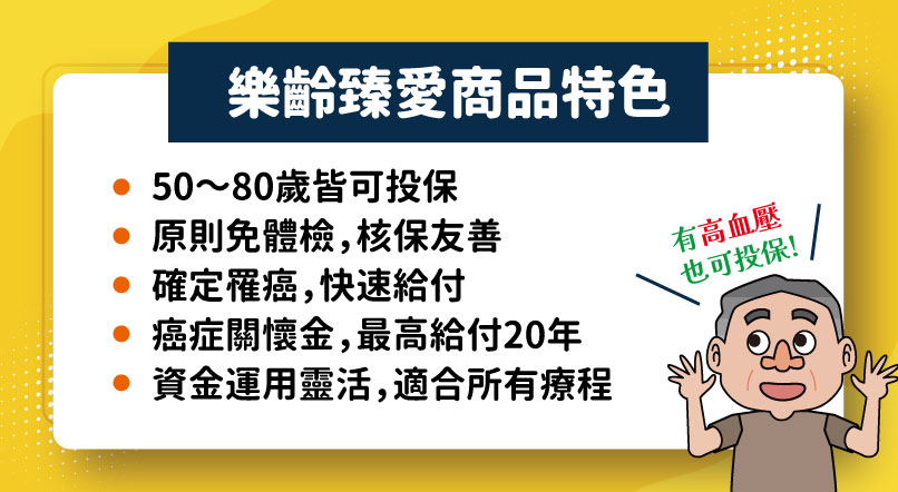全球人壽樂齡臻愛防癌定期健康保險（LLD）商品五大核心亮點