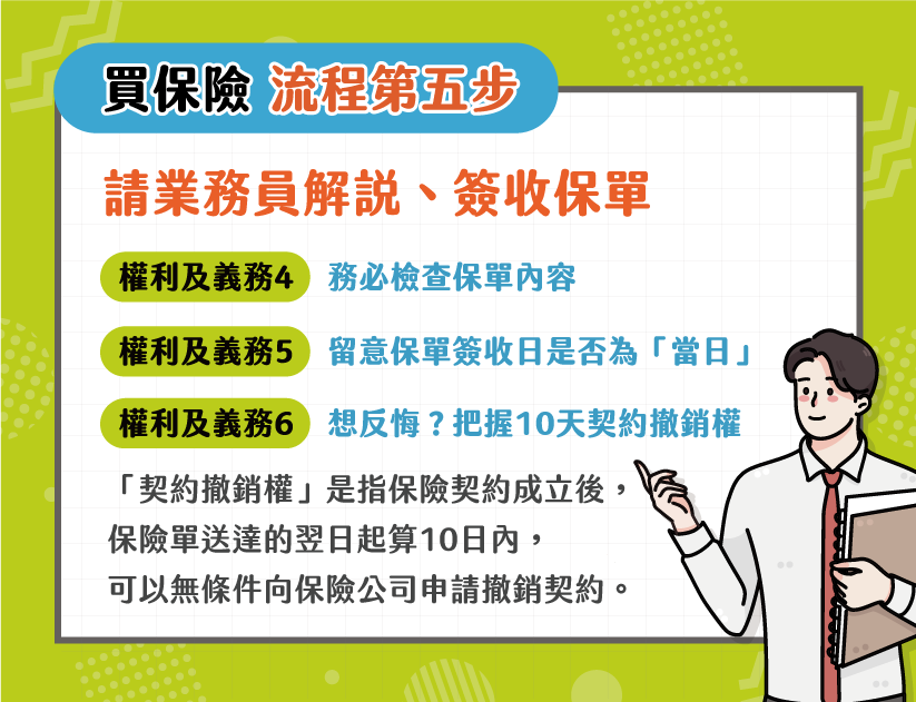 【投保前必看】買保險流程第五步：請業務員解說、簽收保單